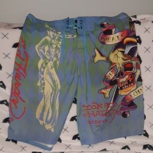 Ed hardy skull size 34 trunk shorts
